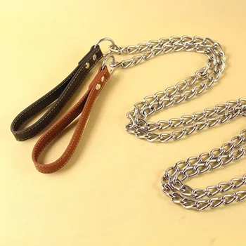 New Small Medium Large Dog Chain Leash Handle Leads PU Leather Iron Chain Anti-Bite Metal Dog Chain Lead Strong And Durable
New Small Medium Large Dog Chain Leash Handle Leads PU Leather Iron Chain Anti-Bite Metal Dog Chain Lead Strong And Durable