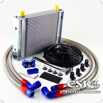 AN10 30 Row British Oil Cooler + 7" Electric Fan kit Fits For BMW E36 Euro E82 E9X 135/335 E46 M3 E90 E92 Black/Silver
AN10 30 Row British Oil Cooler + 7" Electric Fan kit Fits For BMW E36 Euro E82 E9X 135/335 E46 M3 E90 E92 Black/Silver