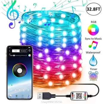 2/5/10/15/20 Meters LED Light String Christmas Tree Decoration Copper Wire Lights Bluetooth USB RGB App Remote S24 20 Dropship 
2/5/10/15/20 Meters LED Light String Christmas Tree Decoration Copper Wire Lights Bluetooth USB RGB App Remote S24 20 Dropship