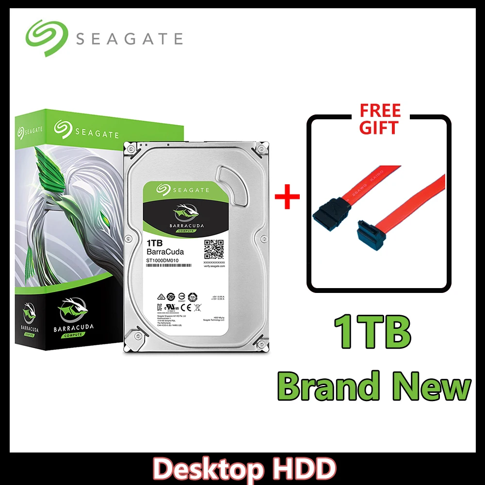 

Seagate 1TB BarraCuda Desktop PC HDD SATA 6Gb/s 32MB 7200RPM Cache 3.5-Inch Internal Hard Drive (ST1000DM010)