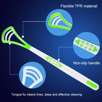 NEW Tongue Cleaner Scraper 4-Pack with Bonus Dental Floss Helps Prevent Bad Breath for Healthy Oral Care
NEW Tongue Cleaner Scraper 4-Pack with Bonus Dental Floss Helps Prevent Bad Breath for Healthy Oral Care