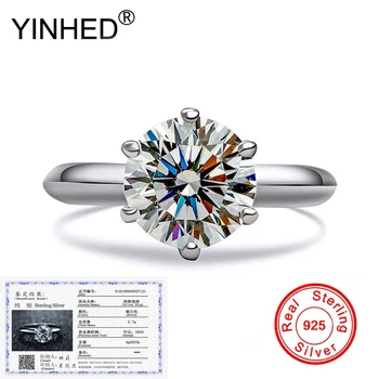 Send Certificate! YINHED Genuine 925 Sterling Silver Ring Stamped S925 Fine Jewelry 2CT Round CZ Diamond Soliraire Ring ZR221
Send Certificate! YINHED Genuine 925 Sterling Silver Ring Stamped S925 Fine Jewelry 2CT Round CZ Diamond Soliraire Ring ZR221