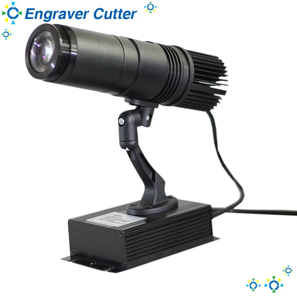 

10W Black Desktop or Mountable LED Gobo Projector Advertising Logo Light (with Custom Static Glass Gobos)