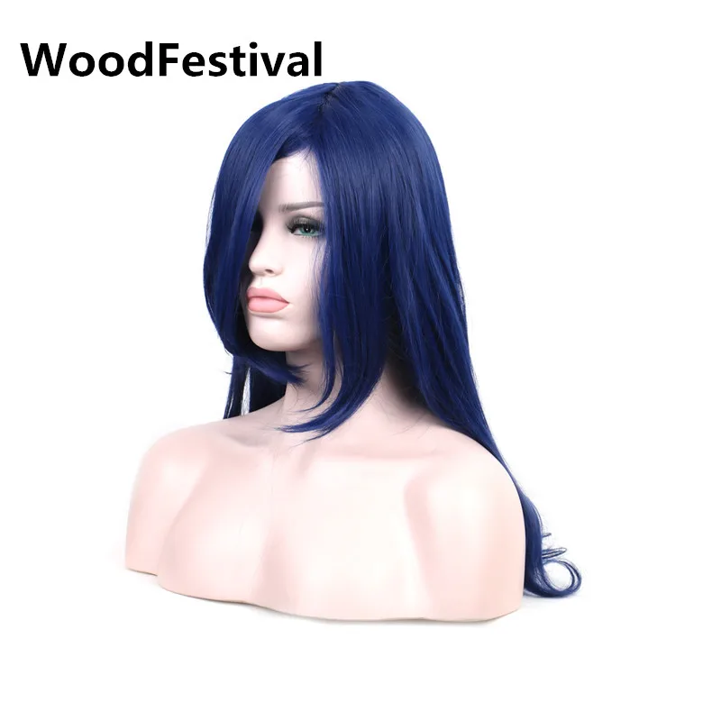 WoodFestival Female Cosplay Long Navy Blue Wigs For Women Heat Resistant Synthetic Wig with bangs
WoodFestival Female Cosplay Long Navy Blue Wigs For Women Heat Resistant Synthetic Wig with bangs