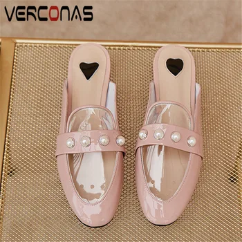 VERCONAS 2020 Mules Woman Sandals Woman Pumps Woman Sandals Brand Design Pearl Decoration Round Toe Square High Heel Shoes Woman
VERCONAS 2020 Mules Woman Sandals Woman Pumps Woman Sandals Brand Design Pearl Decoration Round Toe Square High Heel Shoes Woman