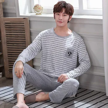 Mens Pajama Set Spring and Autumn New Long Sleeve Crew Neck Pijama for Home Service Pyjamas Suit Male Plus Size Sleep Clothing
Mens Pajama Set Spring and Autumn New Long Sleeve Crew Neck Pijama for Home Service Pyjamas Suit Male Plus Size Sleep Clothing