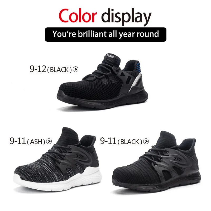 Indestructible Shoes Men and Women Steel Toe Safety Shoes Anti Smashing Men Work Footwear EVA Lightweight Breathable Sneakers image 6
