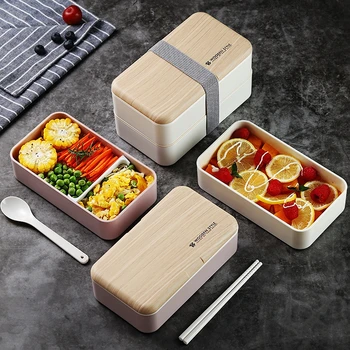 Creative microwave double lunch box 1200 ml wooden salad lunch box office worker portable container box WF8301000
Creative microwave double lunch box 1200 ml wooden salad lunch box office worker portable container box WF8301000