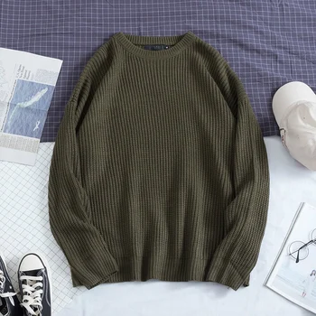 Fall Sweater Male Loose Cute Green Autumn Sweater Oversize Men Knitted Boys Knitwear Winter Pullover Men Casual Wear Vintage Top
Fall Sweater Male Loose Cute Green Autumn Sweater Oversize Men Knitted Boys Knitwear Winter Pullover Men Casual Wear Vintage Top