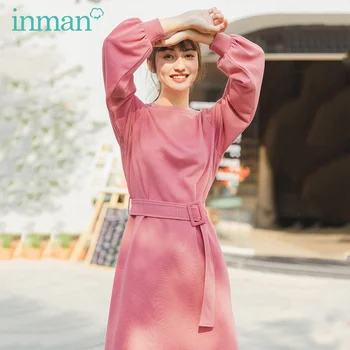 INMAN 2020 Spring New Arrival Literary Fashion Crewneck Pure Color Slimming Long Sleeve Dress With Belt
INMAN 2020 Spring New Arrival Literary Fashion Crewneck Pure Color Slimming Long Sleeve Dress With Belt