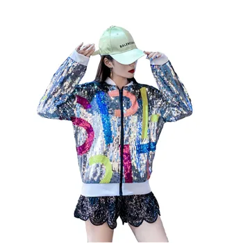 Spring and Autumn Women's Jacket Sequin Short Long Sleeve Women's Jacket 2020 New Fashion Letter Fashion Women's Jacket NUW941
Spring and Autumn Women's Jacket Sequin Short Long Sleeve Women's Jacket 2020 New Fashion Letter Fashion Women's Jacket NUW941