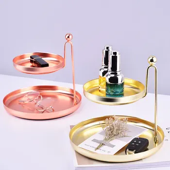 Creative Two-tier Golden Jewelry Tray Serving Plate Metal Tray Food Storage Ornaments Necklace Ring Earring Tray Home Decoration
Creative Two-tier Golden Jewelry Tray Serving Plate Metal Tray Food Storage Ornaments Necklace Ring Earring Tray Home Decoration