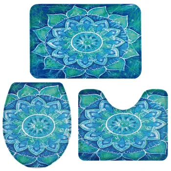 3 Pieces Bathroom Set Retro Mandala Flower Bath Set Toilet Cover Mat Pedestal Rug Non-Slip Bathroom Rug Set
3 Pieces Bathroom Set Retro Mandala Flower Bath Set Toilet Cover Mat Pedestal Rug Non-Slip Bathroom Rug Set
