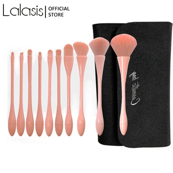 Lalasis Makeup Brush 10PCS Shape Small Foundation Cosmetics Powder Kits Eyeshadow Makeup Brushes Set With Makeup Bag
Lalasis Makeup Brush 10PCS Shape Small Foundation Cosmetics Powder Kits Eyeshadow Makeup Brushes Set With Makeup Bag