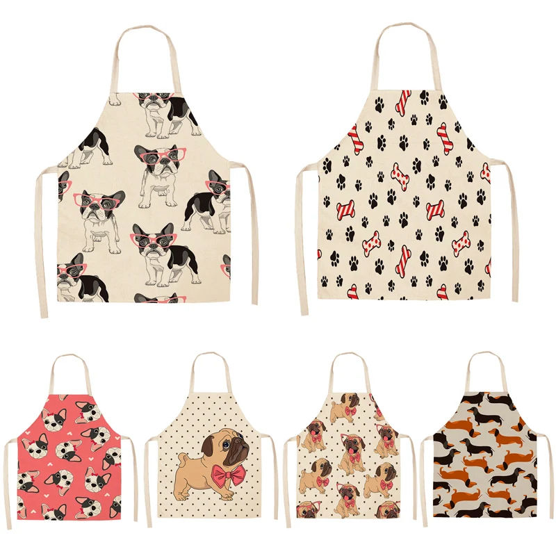 Parent-child Kitchen Apron Funny Cartoon Dog Printed Sleeveless Cotton Linen Aprons for Men Women Home Cleaning Tools
Parent-child Kitchen Apron Funny Cartoon Dog Printed Sleeveless Cotton Linen Aprons for Men Women Home Cleaning Tools