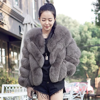 Women's Fashion Casual All-match Jackets Color Stitching Autumn Winter Fox Hairy Faux Fur Coat V Collar Female Coats
Women's Fashion Casual All-match Jackets Color Stitching Autumn Winter Fox Hairy Faux Fur Coat V Collar Female Coats