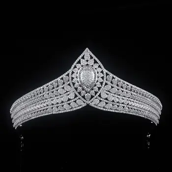 Cubic Zirconia Tiaras and Crowns Zircon Diadem Princess Queen Headbands Evening Dress Bridal Hair Jewelry Wedding Accessories 
Cubic Zirconia Tiaras and Crowns Zircon Diadem Princess Queen Headbands Evening Dress Bridal Hair Jewelry Wedding Accessories