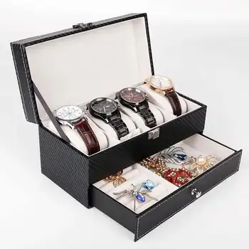 direct sales wholesale carbon fiber double layer jewelry box 4 Watch Box Necklace Ring storage box customization
direct sales wholesale carbon fiber double layer jewelry box 4 Watch Box Necklace Ring storage box customization