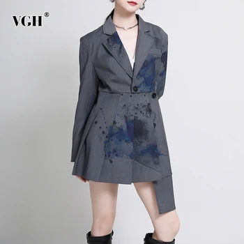 VGH Print Tie Dye Blazer For Women Notched Long Sleeve Hit Color Pleated Asymmetrical Blazers Female 2020 Fashion New Stylish
VGH Print Tie Dye Blazer For Women Notched Long Sleeve Hit Color Pleated Asymmetrical Blazers Female 2020 Fashion New Stylish