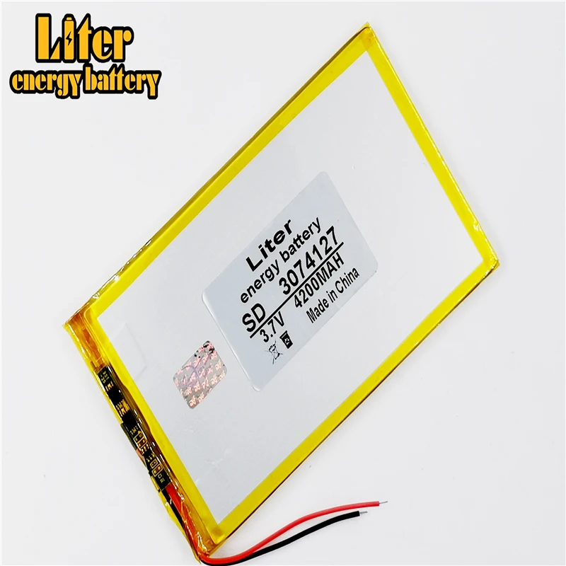 3.7V 4200 mah tablet battery brand tablet general polymer lithium battery 3074127
3.7V 4200 mah tablet battery brand tablet general polymer lithium battery 3074127