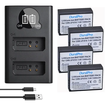 4pc 7.4V 1500mAh LP-E10 LP E10 Rechargeable Battery + LCD USB Charger Set For Canon 1100D 1200D Kiss X50 X70 Rebel T3 T5 Camera
4pc 7.4V 1500mAh LP-E10 LP E10 Rechargeable Battery + LCD USB Charger Set For Canon 1100D 1200D Kiss X50 X70 Rebel T3 T5 Camera