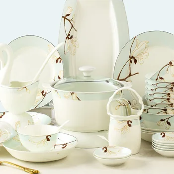 60 Heads Jingdezhen Ceramic Dinner Dish Rice Bowl Soup Bowl Salad Noodles Bowl dishes and plates Bowl Dinnerware Sets Tableware
60 Heads Jingdezhen Ceramic Dinner Dish Rice Bowl Soup Bowl Salad Noodles Bowl dishes and plates Bowl Dinnerware Sets Tableware