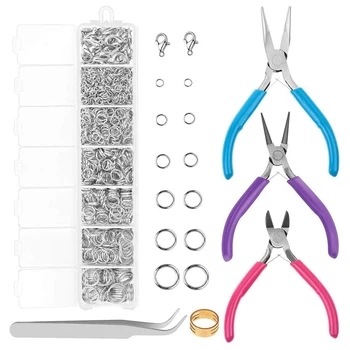 Jump Rings and Jewelry Pliers for Jewelry Making,Jewelry Repair Kit Jump Rings and 3Pcs Jewelry Pliers for Earrings, Necklaces,
Jump Rings and Jewelry Pliers for Jewelry Making,Jewelry Repair Kit Jump Rings and 3Pcs Jewelry Pliers for Earrings, Necklaces,