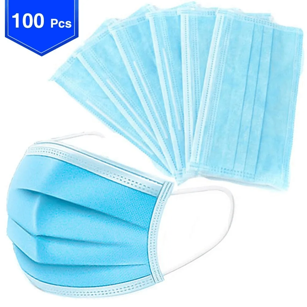 New 100 pcs Blue Disposable Non-Woven Masks Outdoor Mask Three-layer Filter Unisex Anti-dust Mouth Mask Proof Coronavirus Mask
New 100 pcs Blue Disposable Non-Woven Masks Outdoor Mask Three-layer Filter Unisex Anti-dust Mouth Mask Proof Coronavirus Mask