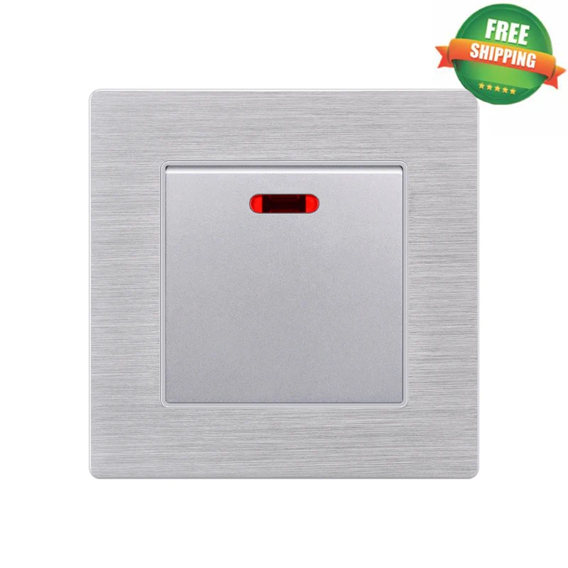 Kamanni Push Button Switch 20A Switch Aluminum Wire Drawing Panel with Indicator Light Five Colors Available
Kamanni Push Button Switch 20A Switch Aluminum Wire Drawing Panel with Indicator Light Five Colors Available