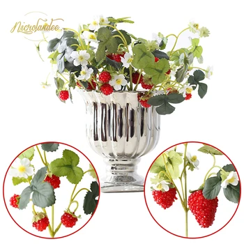 NICROLANDEE 10pcs Artificial Flowers Red Strawberry and Raspberries Fruit French Frambuesa For Home Party Table Decor
NICROLANDEE 10pcs Artificial Flowers Red Strawberry and Raspberries Fruit French Frambuesa For Home Party Table Decor