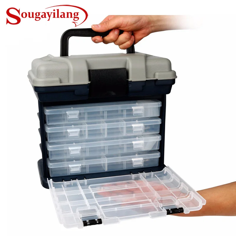 Sougayilang Portable Plastic Outdoor 5 Layer Big Fishing Box With Handle Storage Fishing Tackle Tool Lures Accessory Box Case
Sougayilang Portable Plastic Outdoor 5 Layer Big Fishing Box With Handle Storage Fishing Tackle Tool Lures Accessory Box Case