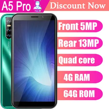 Global A5 Pro smartphones quad core 4GRAM 64G ROM 6.0inch 13mp Face ID unlocked android mobile phones cheap celulares WCDMA WIFI
Global A5 Pro smartphones quad core 4GRAM 64G ROM 6.0inch 13mp Face ID unlocked android mobile phones cheap celulares WCDMA WIFI
