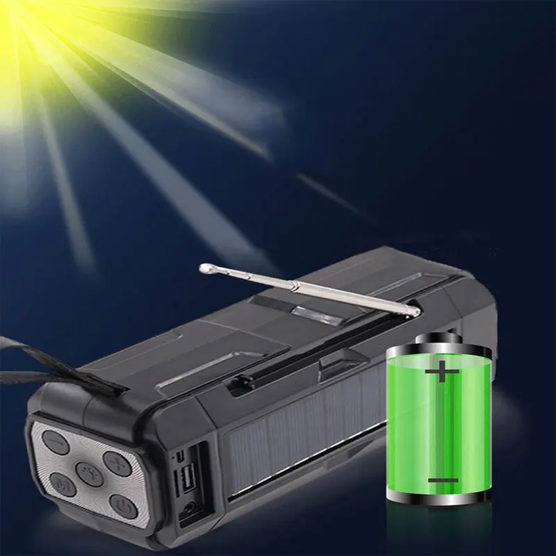 1200mAh Solar Camping Light Multifunctional Bluetooth Audio Flashlight Double Sound Rechargeable Speaker Sports FM Radio
1200mAh Solar Camping Light Multifunctional Bluetooth Audio Flashlight Double Sound Rechargeable Speaker Sports FM Radio
