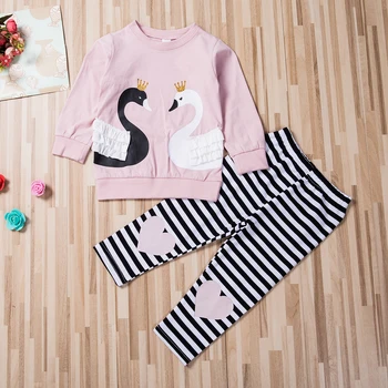 Pink Kids Baby Girl Sweatshirt Clothes T-shirt Top Striped Leggings Outfits Sets
Pink Kids Baby Girl Sweatshirt Clothes T-shirt Top Striped Leggings Outfits Sets