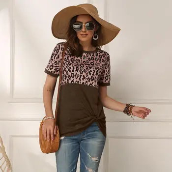 Summer Sexy Leopard Splice Printed T-shirt Tops Women O Neck Short Sleeve Tee Shirt Summer Ladies Letter Print T shirt Tops
Summer Sexy Leopard Splice Printed T-shirt Tops Women O Neck Short Sleeve Tee Shirt Summer Ladies Letter Print T shirt Tops