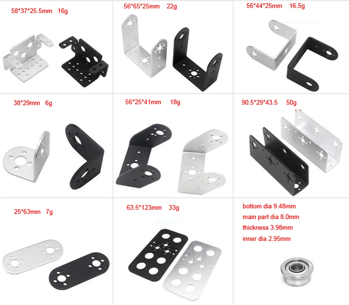 2pcs U-type Long Pan Single Axis Servo Bracket Sensor Mount Kit for Robot Arduino Compatible MG995 SG5010 Other 40x20x36mm
2pcs U-type Long Pan Single Axis Servo Bracket Sensor Mount Kit for Robot Arduino Compatible MG995 SG5010 Other 40x20x36mm
