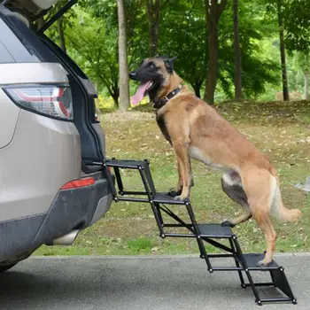 Portable Dog Car Step Stairs Folding Pet Ladder Ramp For Trucks SUVs Indoor Outdoor Use 
Portable Dog Car Step Stairs Folding Pet Ladder Ramp For Trucks SUVs Indoor Outdoor Use