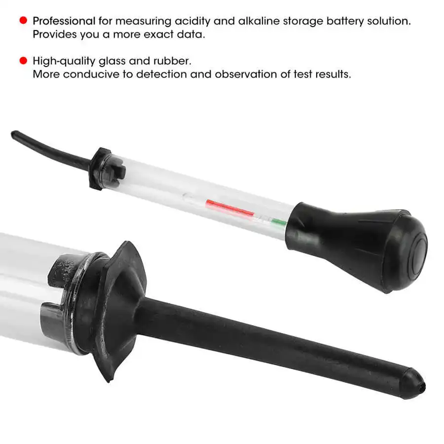 8in Battery Fast Dectection Hydrometer Electro-Hydraulic Density Meter Car Repairing Tools Battery Electrolyte Hydrometer