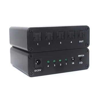 4x1 Toslink Switch Digital Optical SPDIF Audio Switcher Box with IR Remote Control DQ-Drop
4x1 Toslink Switch Digital Optical SPDIF Audio Switcher Box with IR Remote Control DQ-Drop