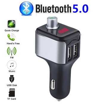 JINSERTTA Handsfree Bluetooth 5.0 FM Transmitter Dual USB Charger Audio MP3 Player Support U Disk Music Play
JINSERTTA Handsfree Bluetooth 5.0 FM Transmitter Dual USB Charger Audio MP3 Player Support U Disk Music Play
