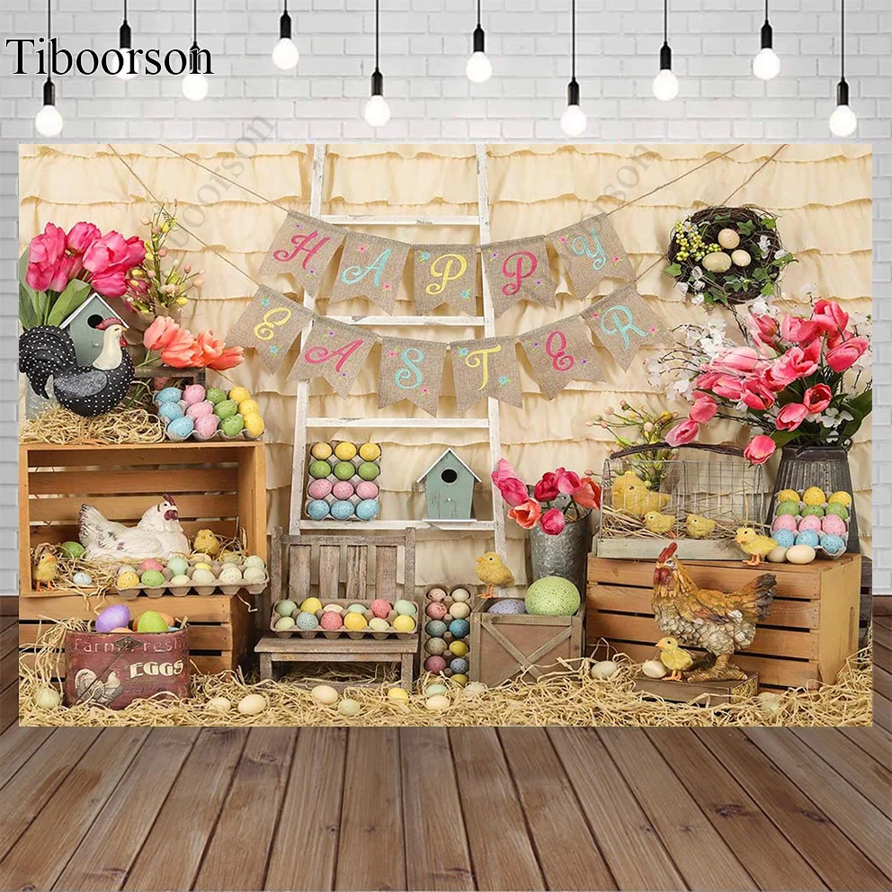 Happy Easter Hen Chick Egg Photocall Background Flower Vintage Backdrop Vinyl Photography for Photo Studio Photophone Shoot
Happy Easter Hen Chick Egg Photocall Background Flower Vintage Backdrop Vinyl Photography for Photo Studio Photophone Shoot