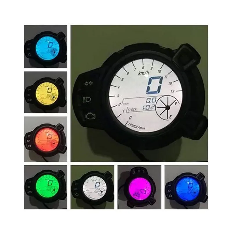 Motorcycle 7 Color Adjustable LCD Digital Display Tachometer Odometer Speedometer Oil Level RPM Meter For Yamaha BWS125
Motorcycle 7 Color Adjustable LCD Digital Display Tachometer Odometer Speedometer Oil Level RPM Meter For Yamaha BWS125