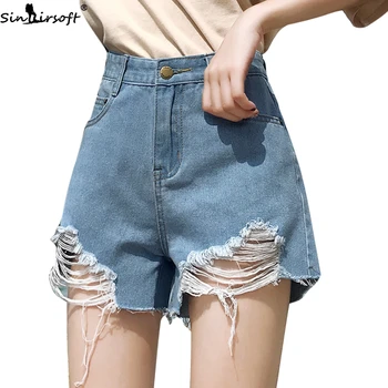 Summer Thin Section Loose Women's High Waist Denim Shorts Straight Hot Woman Shorts Were Thin Female Casual Short Jeans Women 
Summer Thin Section Loose Women's High Waist Denim Shorts Straight Hot Woman Shorts Were Thin Female Casual Short Jeans Women