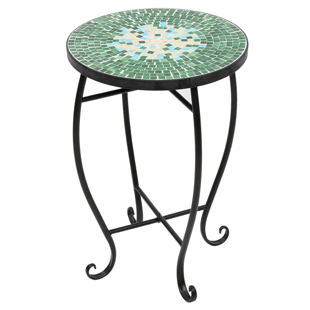 Flower Stand Metal Rack Indoor Outdoor Round Shape Mosaic Stained Glass Green Surface Flower Pot Stand In stock
Flower Stand Metal Rack Indoor Outdoor Round Shape Mosaic Stained Glass Green Surface Flower Pot Stand In stock