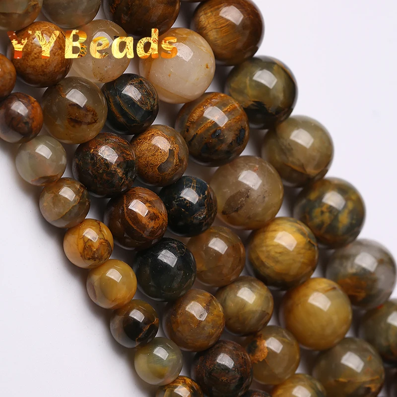 5A Quality Natural Yellow Pietersite Stone Beads Round Loose Spacer Beads For Jewelry Making Bracelets Necklaces 15" 6 8 10 12mm 
5A Quality Natural Yellow Pietersite Stone Beads Round Loose Spacer Beads For Jewelry Making Bracelets Necklaces 15" 6 8 10 12mm