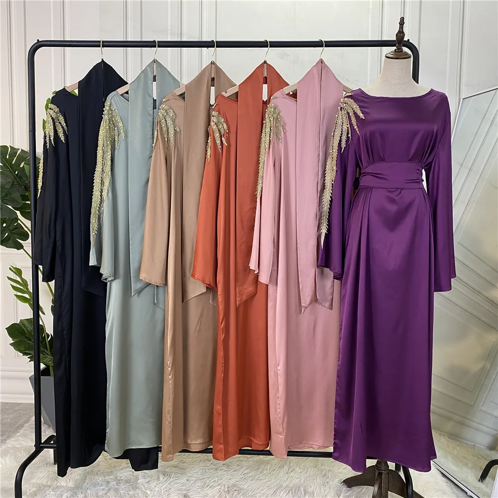 Muslim Women Satin Abaya Beading Long Maxi Dress Turkey Arabic Kaftan Dubai Islam Eid Party Ramadan Robe Femme Jalabiya Vestidos
Muslim Women Satin Abaya Beading Long Maxi Dress Turkey Arabic Kaftan Dubai Islam Eid Party Ramadan Robe Femme Jalabiya Vestidos