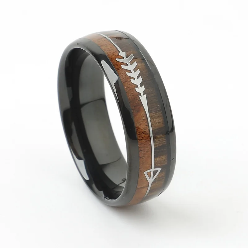 8mm Black Natural Wood & Arrow Design Tungsten Ring For Men's Wedding Band Engagement Ring Dome Style Size 6-13 Available
8mm Black Natural Wood & Arrow Design Tungsten Ring For Men's Wedding Band Engagement Ring Dome Style Size 6-13 Available