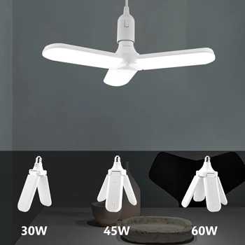 LED Lamp Ceiling Foldable Fan Blade 30/45/60W E27 Led Bulb Creative Angle Fixture Adjustable Led Bulb for Home Garage Lighting
LED Lamp Ceiling Foldable Fan Blade 30/45/60W E27 Led Bulb Creative Angle Fixture Adjustable Led Bulb for Home Garage Lighting