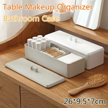 Bathroom Plastic Makeup Swab Organizer Lipstick Cosmetic Cotton Pads Storage Box 3 Lattices Jewelry Case with Cover Earring Ring
Bathroom Plastic Makeup Swab Organizer Lipstick Cosmetic Cotton Pads Storage Box 3 Lattices Jewelry Case with Cover Earring Ring