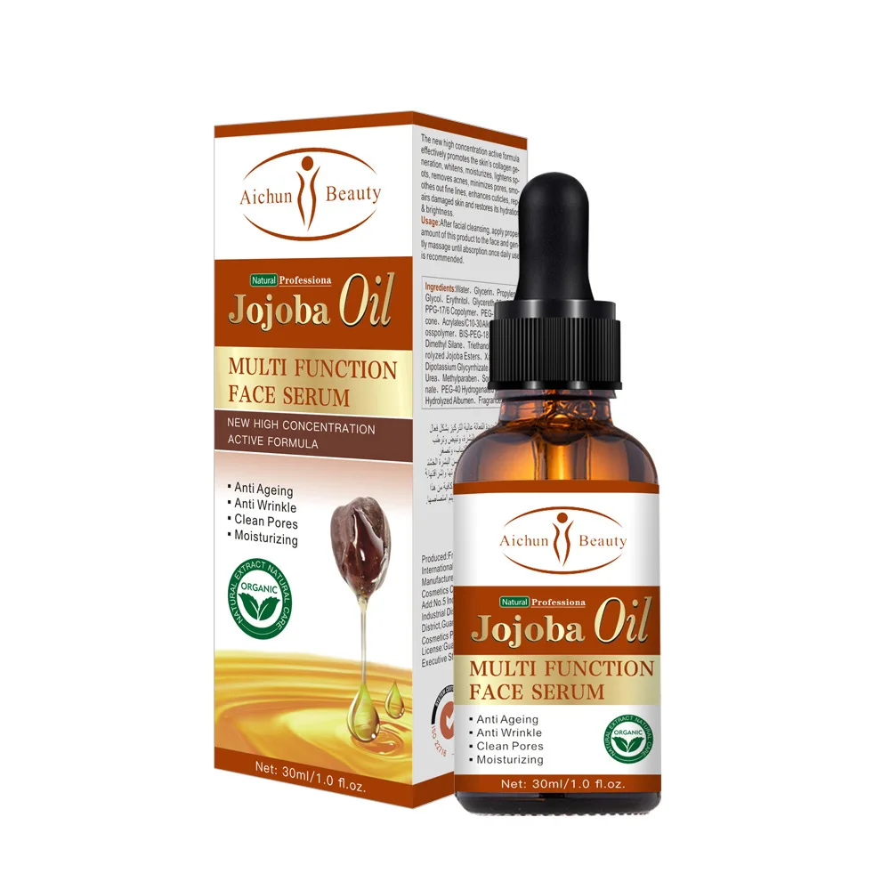 30ml JOJOBA Oil Multi Function Face Serum Anti-Ageing Anti-Wrinkle Clean Pores Moisturizing
30ml JOJOBA Oil Multi Function Face Serum Anti-Ageing Anti-Wrinkle Clean Pores Moisturizing